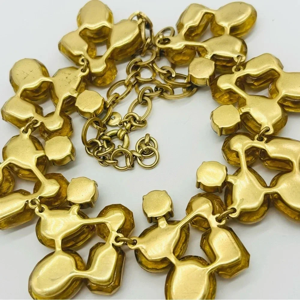 J. Crew Jewel Box Dark Gray Amber Necklace